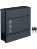 Songmics Briefkasten in Anthrazit - (B)37 x (H)37 x (T)10,5 cm