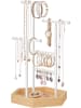 Songmics Schmuckständer in Weiß/ Hellbraun - (B)20,5 x (H)36 x (T)18 cm