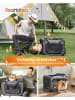 Songmics Transportbox grijs/zwart - (B)60 x (H)42 x (D)42 cm