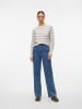 Vero Moda Pullover in Creme/ Grau