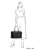 Beagles Henkeltasche "Murcia" in Schwarz - (B)40 x (H)30 x (T)24 cm