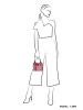Charm Handtas "Finsbury" grijs - (B)20 x (H)17 x (D)11 cm