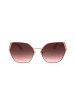 Guess Damskie okulary przeciwsłoneczne w kolorze srebrno-brązowo-jasnoróżowym