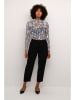 Kaffe Longsleeve in Hellblau/ Schwarz