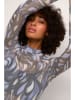 Kaffe Longsleeve in Hellblau/ Schwarz
