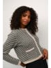 Kaffe Cardigan in Beige/ Schwarz