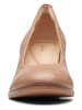Clarks Leder-Pumps ''Freva55 Court'' in Hellbraun