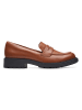 Clarks Skórzane slippersy ''Orinoco2 Penny'" w kolorze jasnobrązowym