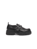 Frank Daniel Leren mocassins zwart