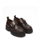 Frank Daniel Leren mocassins bruin