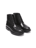 Frank Daniel Leder-Boots in Schwarz