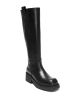 Frank Daniel Leder-Stiefel in Schwarz