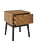 Rétro Chic Stolik nocny "Felix" w kolorze jasnobrązowym - 40 x 50 x 40 cm