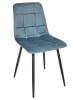 Rétro Chic Esszimmerstuhl ''Mateo'' in Blau - (B)45 x (H)88 x (T)52 cm