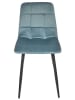 Rétro Chic Esszimmerstuhl ''Mateo'' in Blau - (B)45 x (H)88 x (T)52 cm