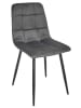 Rétro Chic Esszimmerstuhl ''Mateo'' in Grau - (B)45 x (H)88 x (T)52 cm
