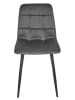 Rétro Chic Esszimmerstuhl ''Mateo'' in Grau - (B)45 x (H)88 x (T)52 cm