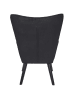 Rétro Chic Fauteuils "Giulia" zwart - (B)68 x (H)96 x (D)75 cm