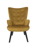 Rétro Chic Sessel ''Giulia''  in Gelb - (B)68 x (H)96 x (T)75 cm