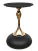 Rétro Chic Beistelltisch ''Portobello'' in Schwarz/ Gold - (H)54 - Ø 38 cm