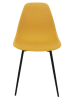 Rétro Chic Esszimmerstuhl ''Gustav'' in Gelb - (B)50,7 x (H)84,8 x (T)45,5 cm