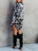 Milan Kiss Jurk zwart/wit