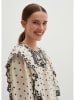 STEFANEL Bluse in Creme/ Schwarz