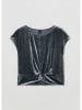 STEFANEL Samtshirt in Anthrazit