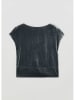 STEFANEL Fluwelen shirt antraciet