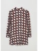STEFANEL Jurk zwart/rood/lichtblauw