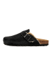 billowy Leren clogs zwart