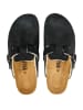billowy Leren clogs zwart