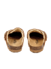 billowy Leder-Clogs in Hellbraun