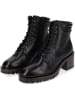 Tamaris Leder-Stiefeletten in Schwarz