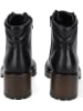 Tamaris Leder-Stiefeletten in Schwarz