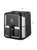 Laguiole Fritteuse in Schwarz/ Silber - 8 l