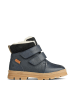 Wheat Leder-Winterboots in Dunkelblau