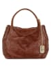Anna Morellini Leren handtas "Clarissa" cognackleurig - (B)28 x (H)20 x (D)12 cm
