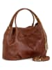 Anna Morellini Leren handtas "Clarissa" cognackleurig - (B)28 x (H)20 x (D)12 cm