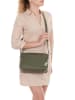 Anna Morellini Leder-Umhängetasche "Orlanda" in Oliv - (B)29 x (H)23 x (T)12 cm