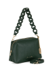 Anna Morellini Leren handtas "Gessica" donkergroen - (B)27 x (H)20 x (D)12 cm