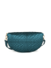 Anna Morellini Leder-Brustbeutel "Rufina" in Blau - (B)30 x (H)18 x (T)9 cm