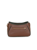Anna Morellini Leder-Umhängetasche "Manfrina" in Braun - (B)15 x (H)14 x (T)9 cm