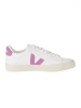 Veja Skórzane sneakersy "Campo" w kolorze biało-jasnoróżowym