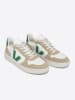 Veja Skórzane sneakersy "V 10" w kolorze biało-beżowo-zielonym