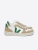 Veja Skórzane sneakersy "V 10" w kolorze biało-beżowo-zielonym
