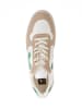 Veja Leder-Sneakers "V 10" in Weiß/ Beige/ Grün