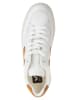Veja Leder-Sneakers in Weiß/ Hellbraun