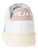 Veja Leder-Sneakers in Weiß/ Rosa