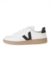 Veja Skórzane sneakersy "V 12" w kolorze biało-czarnym